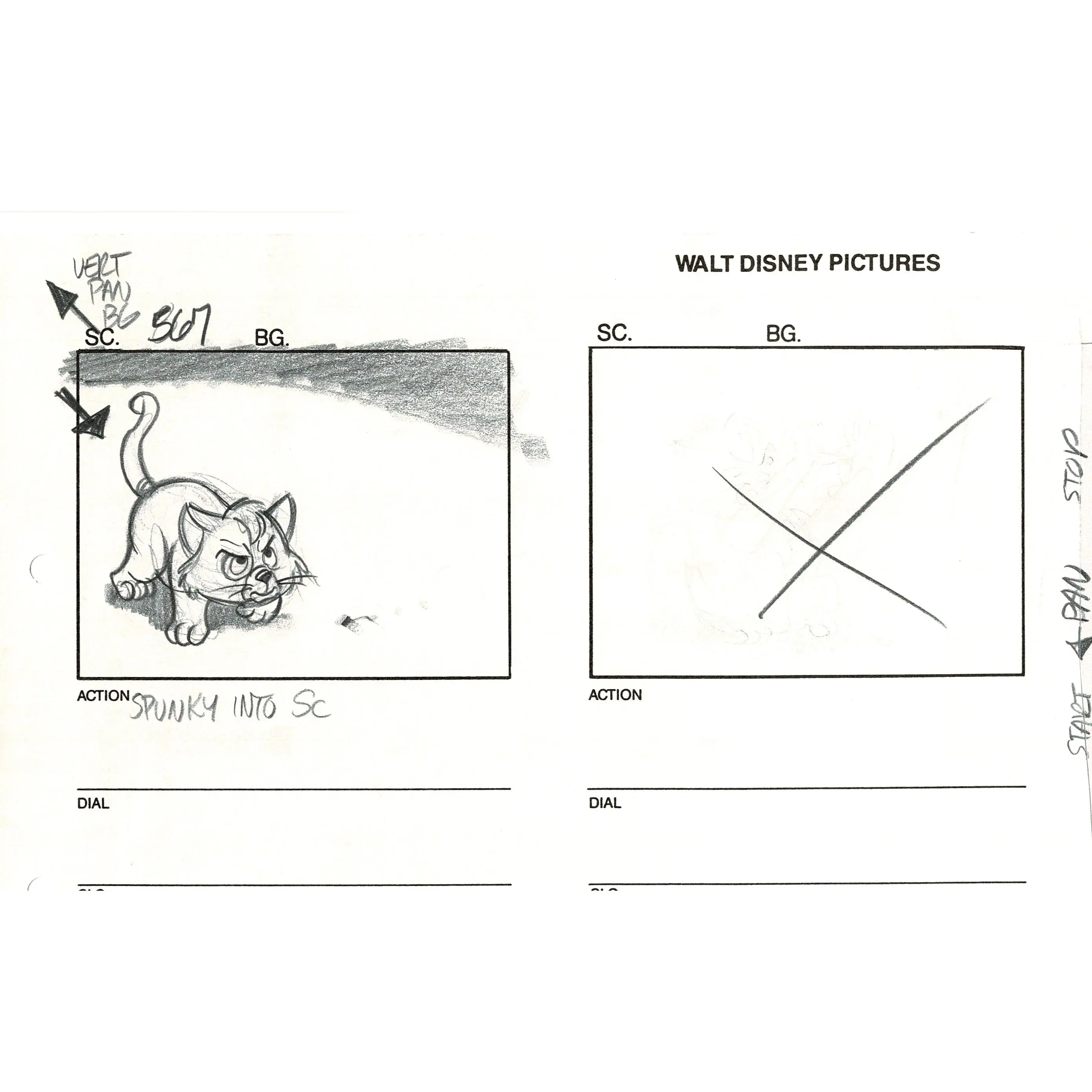 Chip n Dale Rescue Rangers Original Production Animation Storyboard Walt Disney FIRST EPISODE 1988 A160