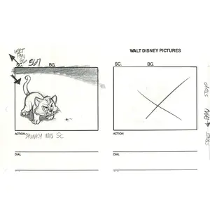 Chip n Dale Rescue Rangers Original Production Animation Storyboard Walt Disney FIRST EPISODE 1988 A160