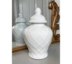 Simply Stunning Small Lattice Stoneware Urn by Janine Graff Simply Stunning Small Lattice Stoneware Urn by Janine Graff