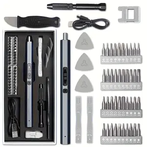Mini Precision Electric Screwdriver Set, Cordless Power Screwdriver, 50-in-1 Magnetic Bits Screwdriver Set, Type-C Interface Repair Tool Set for Phone Camera Laptop Watch, Tool Kit