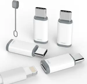 4 Pack Lightning to USB C Adapter for iPhone 15/16/17 Pro/17 Pro Max,for iPhone 17/16 Charger,17/16 Accessories,Fast Charging & Data Transfer,USB C Charger Connector Cable,Not for Audio/OTG