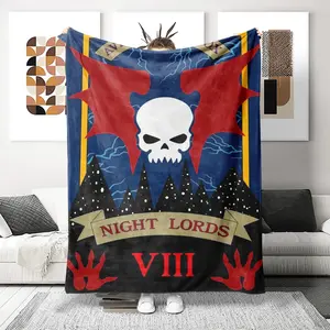 Night Lord Pattern Blanket, Ultra Soft Flannel Nap Blanket, Shawl Blanket, Small Cover Blanket, Perfect Gift for Holidays
