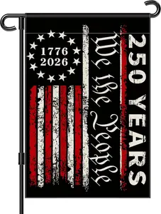 American 250th Anniversary Garden Flag 1776–2026, Patriotic Outdoor Lawn Porch Decorative Garden Flag