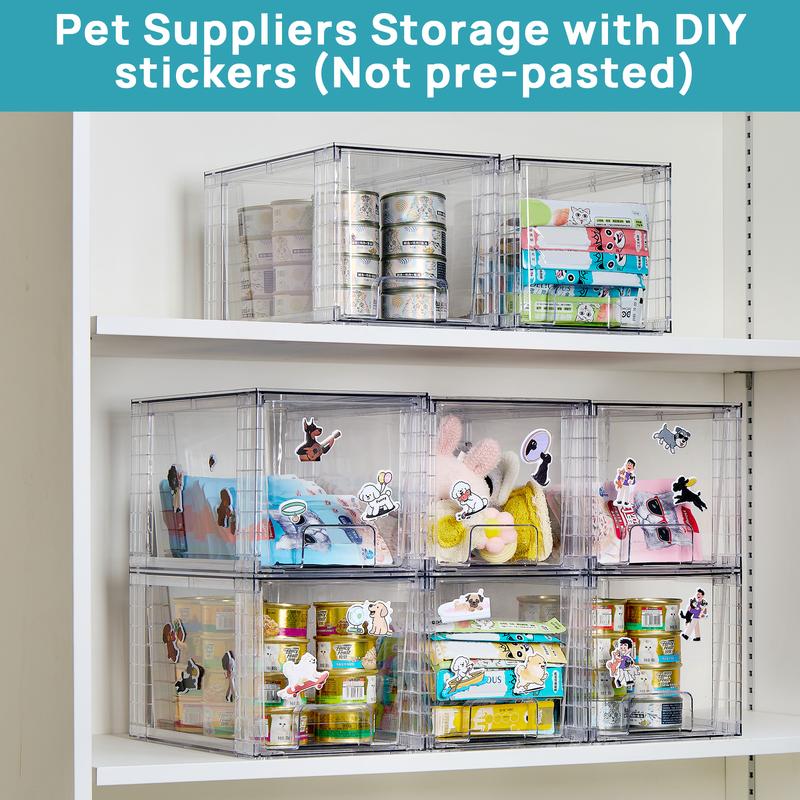 [Live Only] Vtopmart 6-8 Pack Transparent Stackable Drawer Organizer for Kitchen, Pantry, Makeup, Bathroom Storage Bins, Christmas Hauls