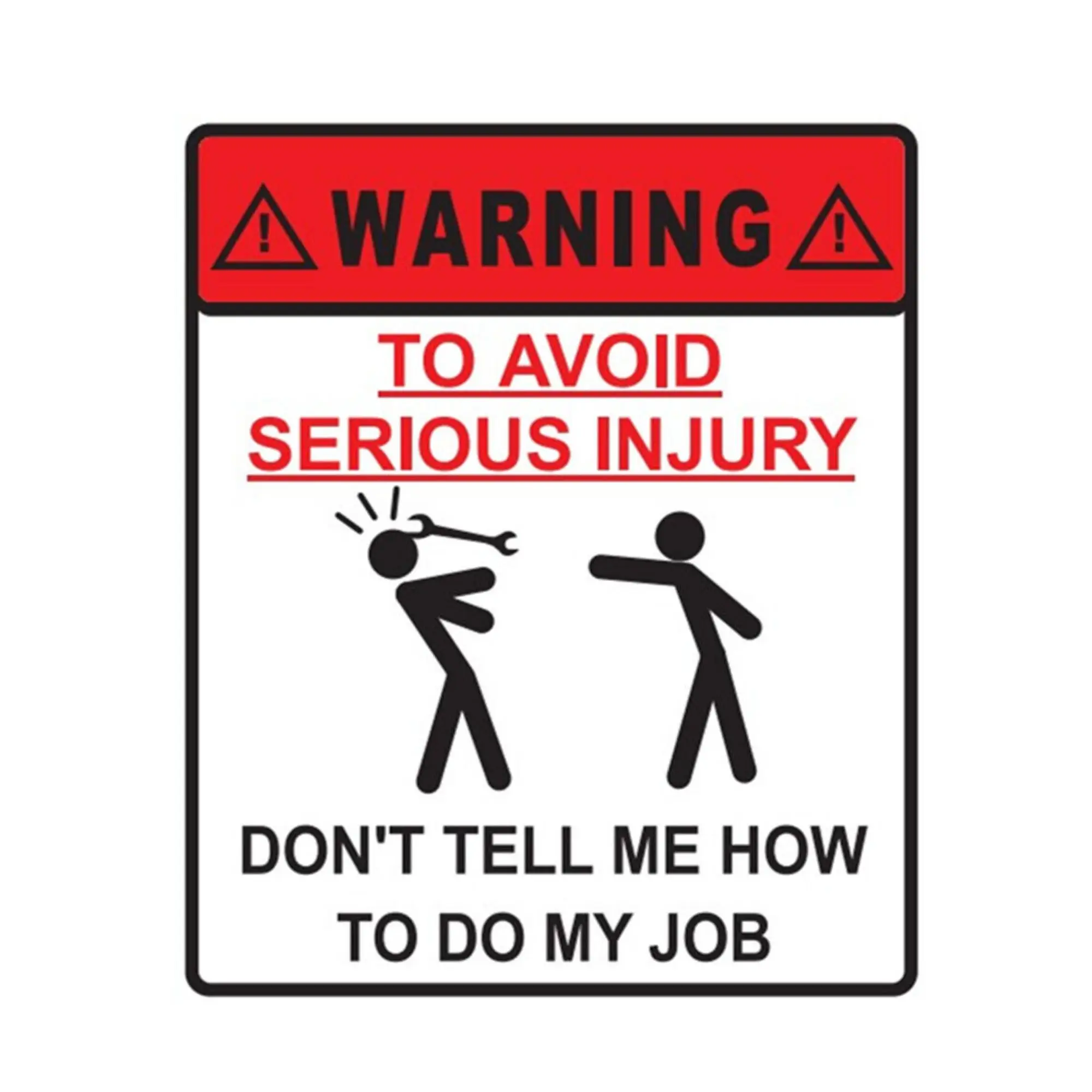 Funny Warning Sign Pattern Car Sticker, 5pcs Waterproof Car Decal, Car Decoration Sticker for Car Truck Window Wall