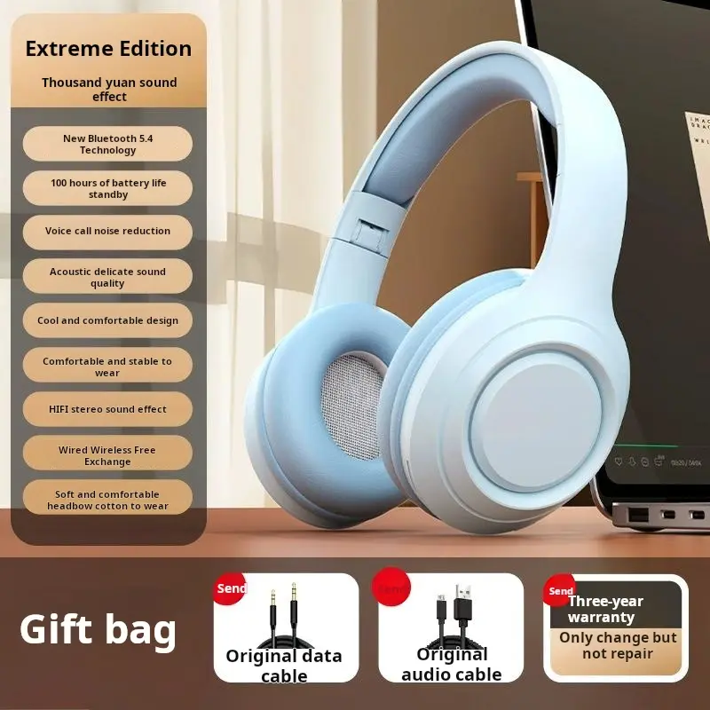 ROEL-PLAY On-Ear Wireless Headphone - Bluetooth-Compatible, Foldable, HiFi Audio, Deep Bass, Long Battery Life, Ideal for Sports, Holiday Gifting