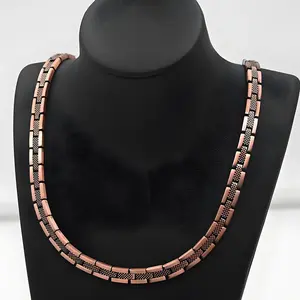 ARADOO Premium Pure Copper Necklace for Men Women with Ultra Strength Magnets Collar Jewelry Gifts Energy Series Health & Luck Enhancer