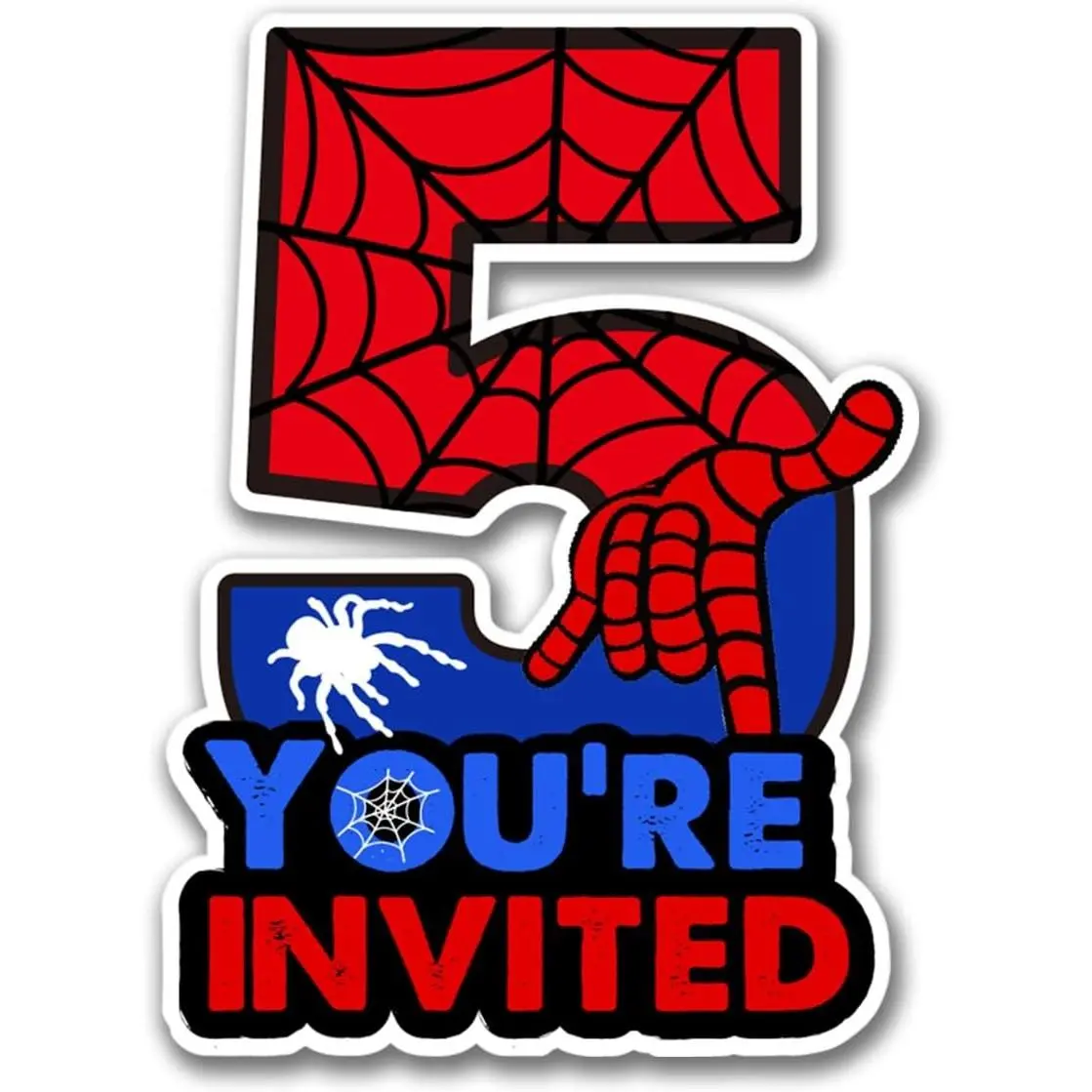 Superhero 5th Birthday Party Invitations with Envelopes 5 Year Old Birthday