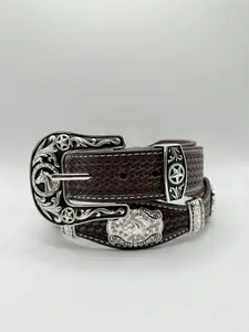 Belt- Stallion Concho " Brown"