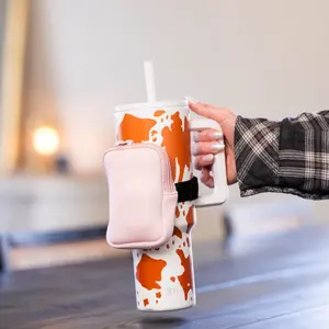 Water Bottle Pouch with Zipper for Stanley Cup 18 to 40 ounce bag Drink Drinkware Stylish Tumbler