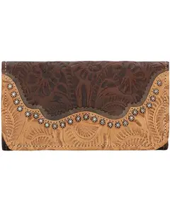 American West Women's Saddle Ridge Tri-Fold Wallet - 2615282