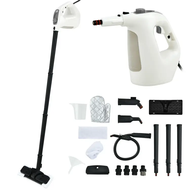 COSTWAY 1400W/2000W Handheld Steam Cleaner with 14/19-Piece Accessory Kit and Child Lock