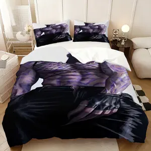 3-Piece Male Character Theme Bedding Set, Stylish Trendy Unique Lightweight Soft, 1 Duvet Cover & 2 Pillowcases, Comforter Not Included, Bedroom Dorm Decor Gift, All Season