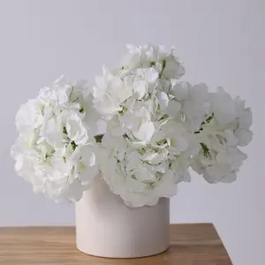 Hydrangea Artificial Flower Head, 6 Counts Faux Flower Head with Stem, Decorative Flower Arrangement Home Decoration Bouquet Home Decor Accessory for Home Office Bedroom Restaurant Desktop Center, Fruit