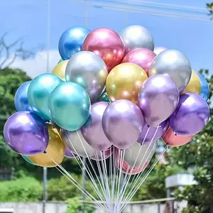 30pcs 5-Inch Chrome Metal Balloons, Perfect for Birthday Parties, Weddings, Graduations, Anniversaries, Halloween, Christmas, Easter Decorations