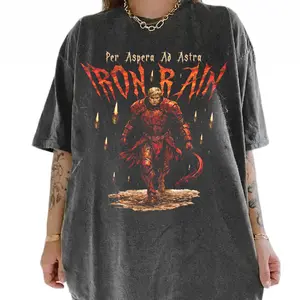 Red Rising Iron Rain T-shirt, Per Aspera Ad Astra Graphic Tee, Sci-Fi Warrior Shirt, Dystopian Book Fan Tee, Gift for Men, Gift for Women