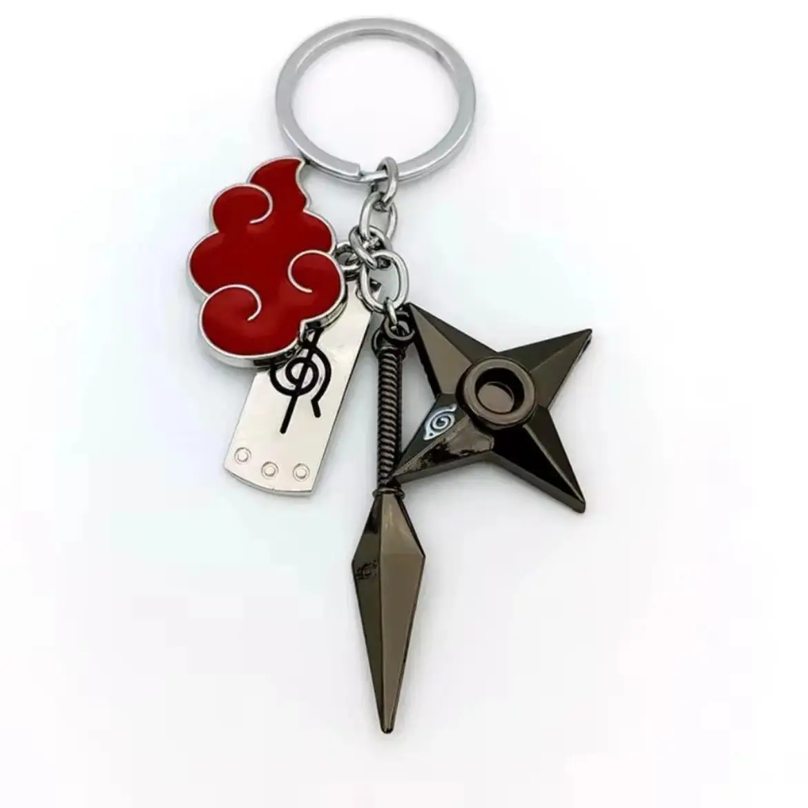 2pcs Ninja Anime Style Keychain with 4 Attachments Combo Casual Design for Fans