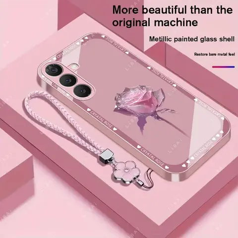 Suitable for [Galaxy S26] Brand new premium phone case, Free four-leaf clover lanyard，drop-proof and fingerprint-resistant，simple and elegant design，multiple colors available YM99