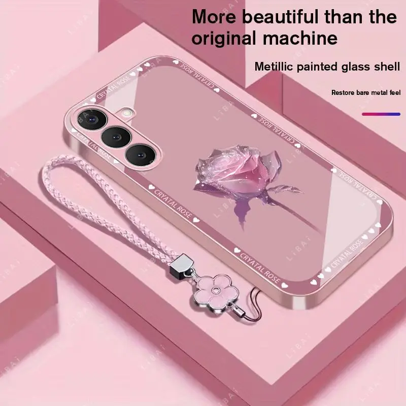 Suitable for [Galaxy S26+] Brand new premium phone case, Free four-leaf clover lanyard，drop-proof and fingerprint-resistant，simple and elegant design，multiple colors available YM99