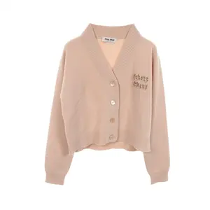 Pre-owned miu miu Cashmere Small Leather Goods Cardigan