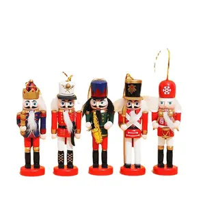 Christmas Nutcracker Living Room Doll Set of Five Wooden Pendants