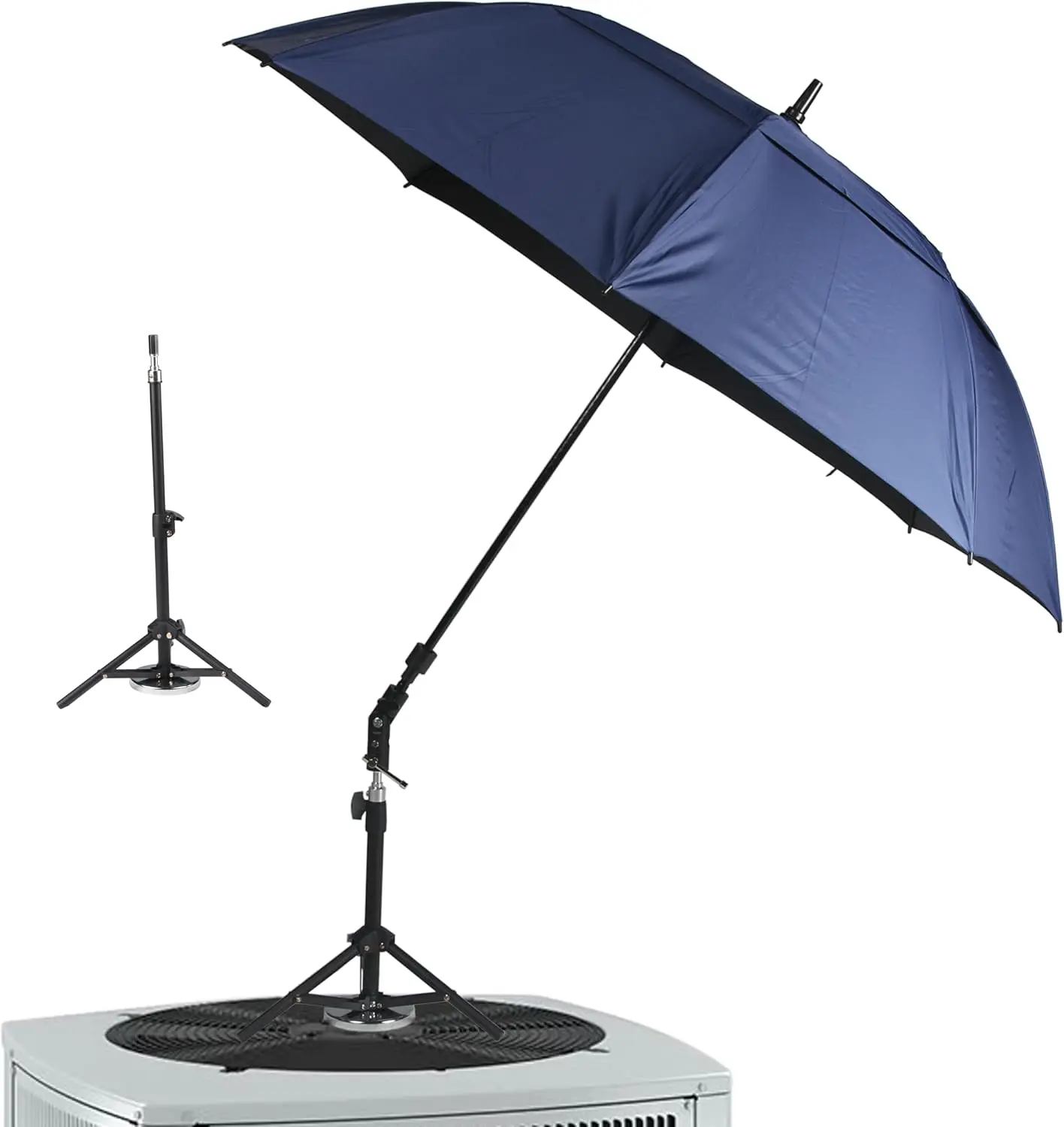 HVAC Umbrella With Magnetic Base Kit Can Stay Cool and Dry When Doing Outside Work,The HVAC Shade Umbrella With Base(60" BLUE)