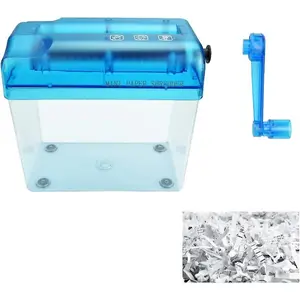 Manual Hand Paper Shredder, Hand Documents Shredder A6 Hand-shredder Mini Shredder Desktop