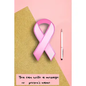 Fundraising for a Cause Large Pink Ribbon - Donation Paper Ribbons - Breast Cancer Awareness Accessories - Temporary Decals & Decorations - Cutouts to Support and Care for Women (1 Pack - 50 Ribbons)