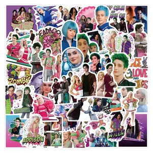 55 Sheets Zombie High Graffiti Stickers, Waterproof Luggage Cup Stickers, American Movie Theme, Durable & Reusable Decorations