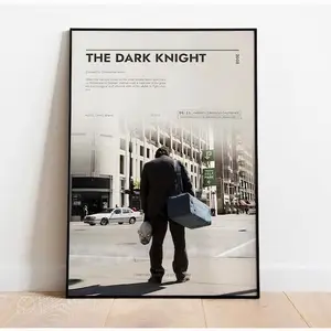 The D.ark K.night Poster, Retro Minimalist Movie Art, Vintage Wall Decor for Home.