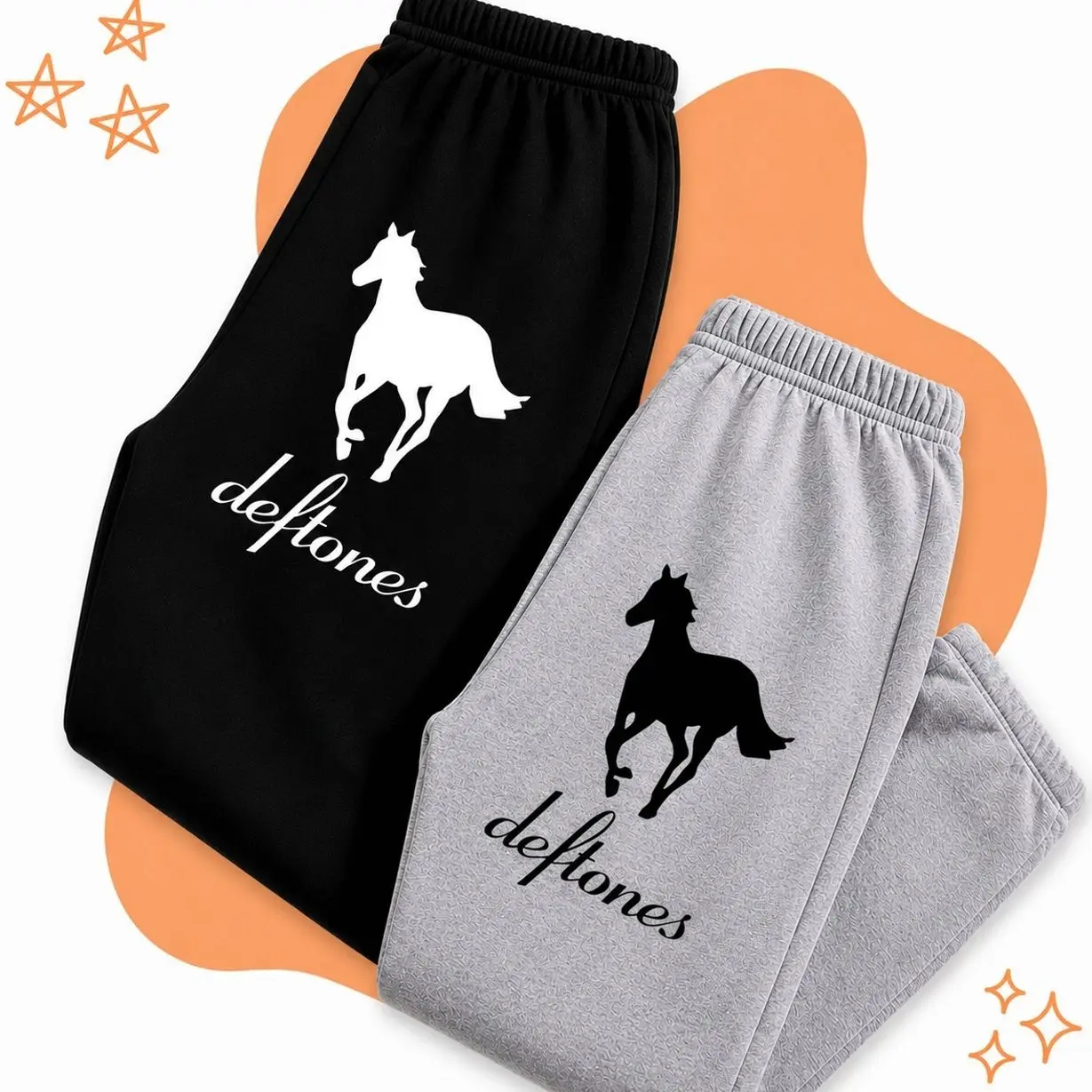 Vintage Deftones Band logo Sweatpants, Cotton Graphic Sweatpants, Perfect Outfit For Outdoors, Menswear, Womenswear, Fit for Men and Women All Seasons Basics, Trending 26  8