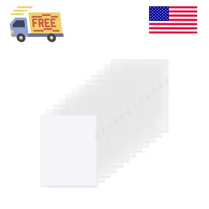 Clear Folders Sleeves Plastic Documents Project Pockets 12 Pack, Fits Letter Size 8.5x11 Paper