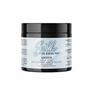 Dixie Belle Silk All-in-One Mineral Paint | Anchor (16oz) | All-in-One Water Based Primer + Topcoat | Durable Furniture Paint | Low Reflective Finish