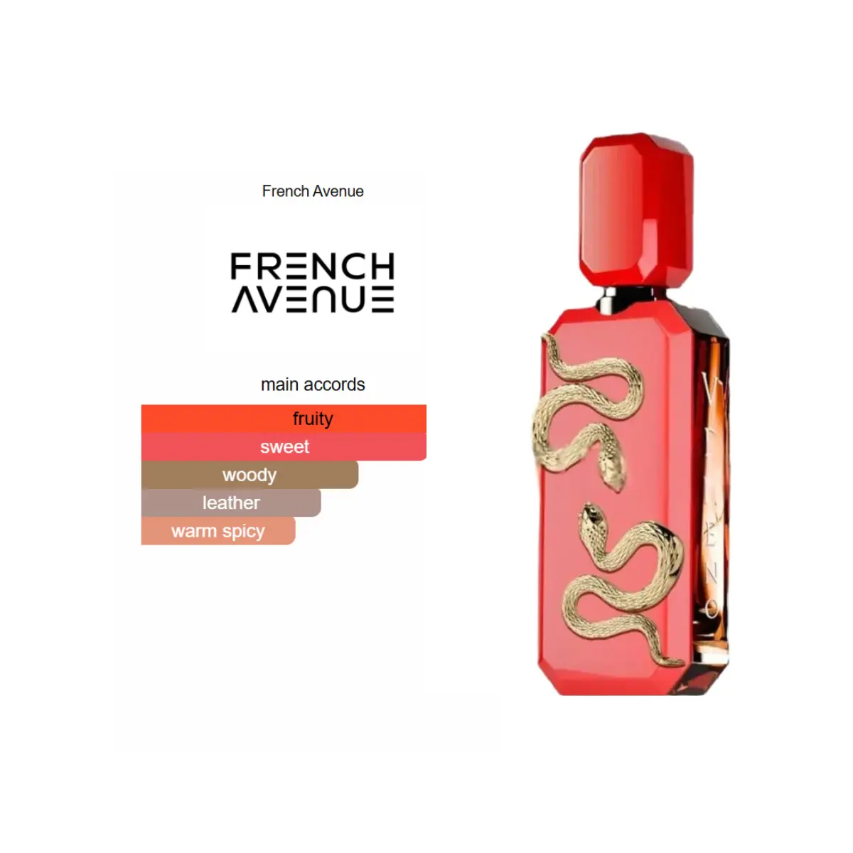 French Avenue Veneno Scarlet EDP Unisex Fragrance 3.4 Fl Oz/100ml