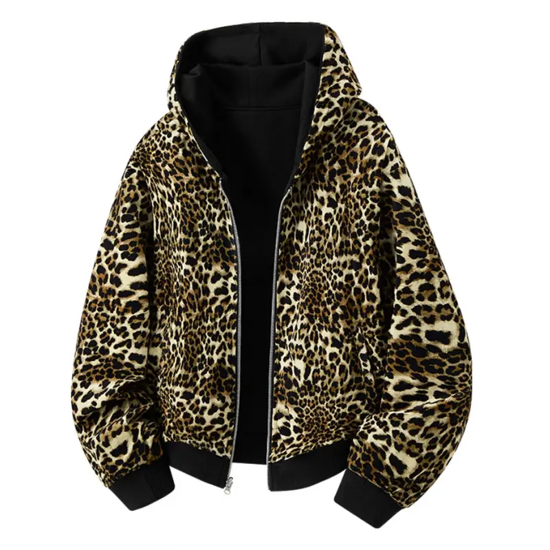 Trendy Two-Sided Wearable Hoodie Jacket, Unisex Heavyweight Loose Trendy Two-Sided Wearable Hoodie Jacket, Unisex Heavyweight Loose