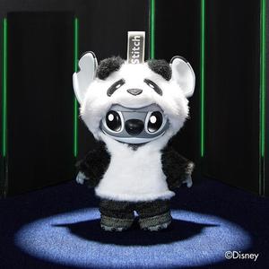 Disney Panda Stitch GenZ Street Style Series Hang Card Edition Panda Vinyl-Plush Doll Cool & Cute Collectible Keychain Perfect Gift for He or Her & Stitch Fans,Holiday Gifts,Birthday Gifts (1pc)