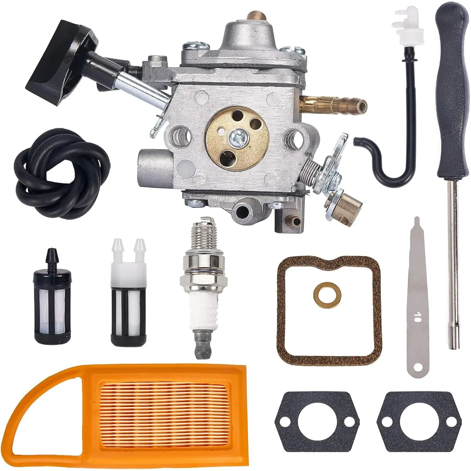 C1Q-S183 BR600 Carburetor for Stihl BR500, BR550, BR600, BR700 Backpack Leaf Blowers - Replaces Zama 4282-120-0606 Parts, Includes Synthetic 4282 141 0300 Air Filter, Tank Vent, 1 Carb Adjusting Tool, 1 Clearance Setting Kit, No, Adjustable