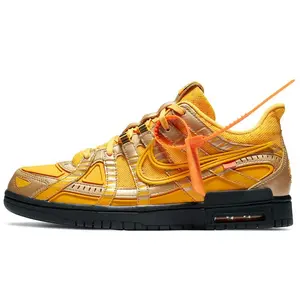 Off-White x Nike Air Rubber Dunk 'University Gold'