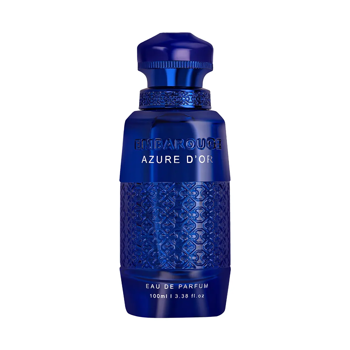 Embarouge Azure D’Or Men’s Eau de Parfum 100ml | Saffron • Fruity Notes • Cypress • Leather & Amber | Long-Lasting Woody Oriental Scent | Gift for Men | 3.4 fl. oz.