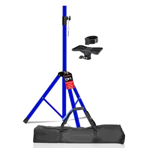 5Core Speaker Stand Tripod Tall Adjustable 72 Inch DJ Pole Mount Studio Monitor Stands BLUE 1 PK Metal Rubber