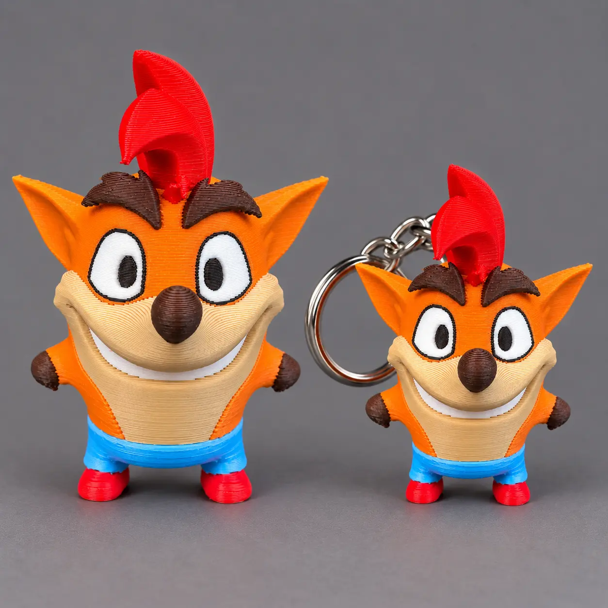 Bandicoot Sprite Gaming Collectible | 3D Printed PLA Figurine & Keychain | Gaming Decor