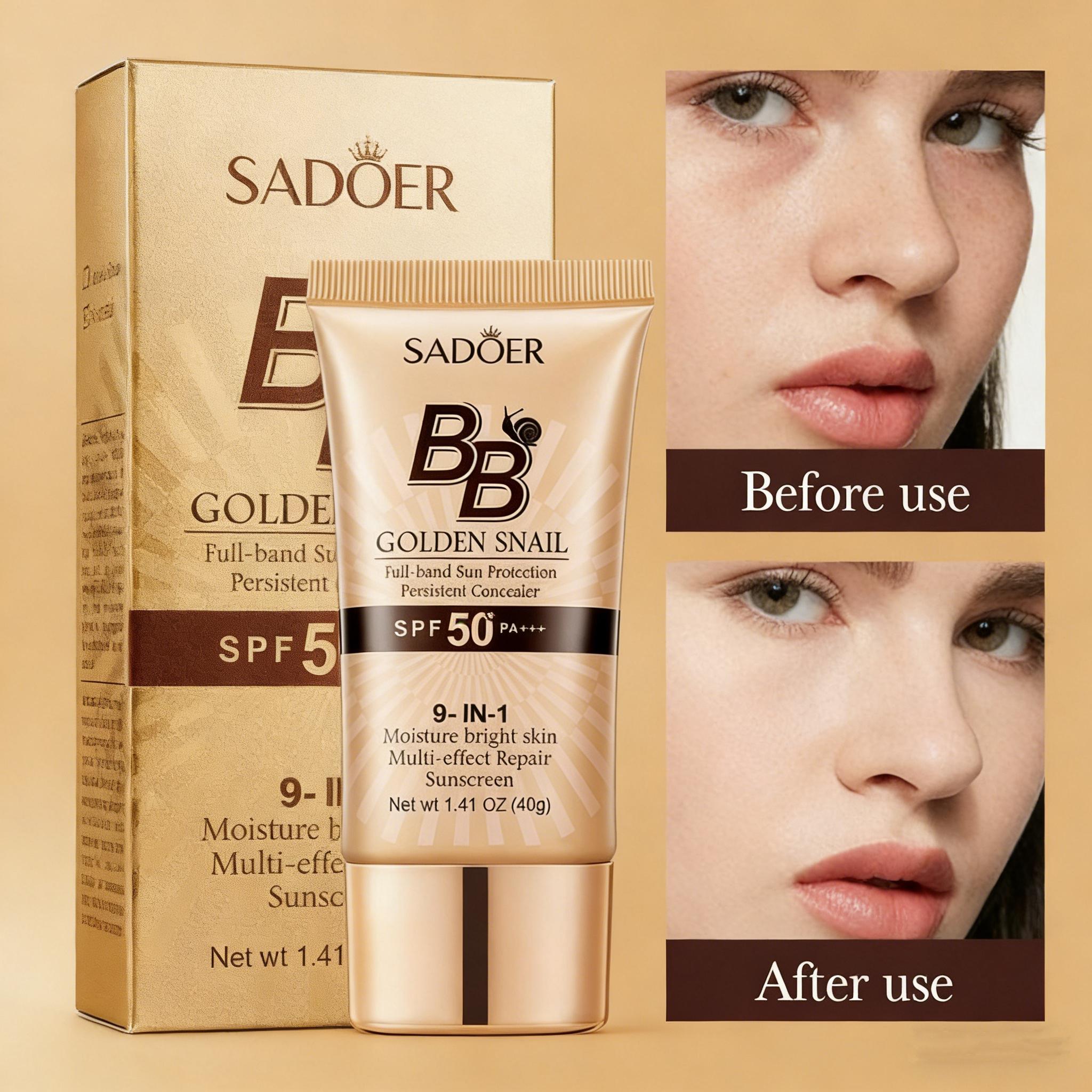Waterproof snail BB cream, moisturizing matte finish, refreshing non-greasy daily makeup, beginner friendly face foundation cream, holiday beauty gift