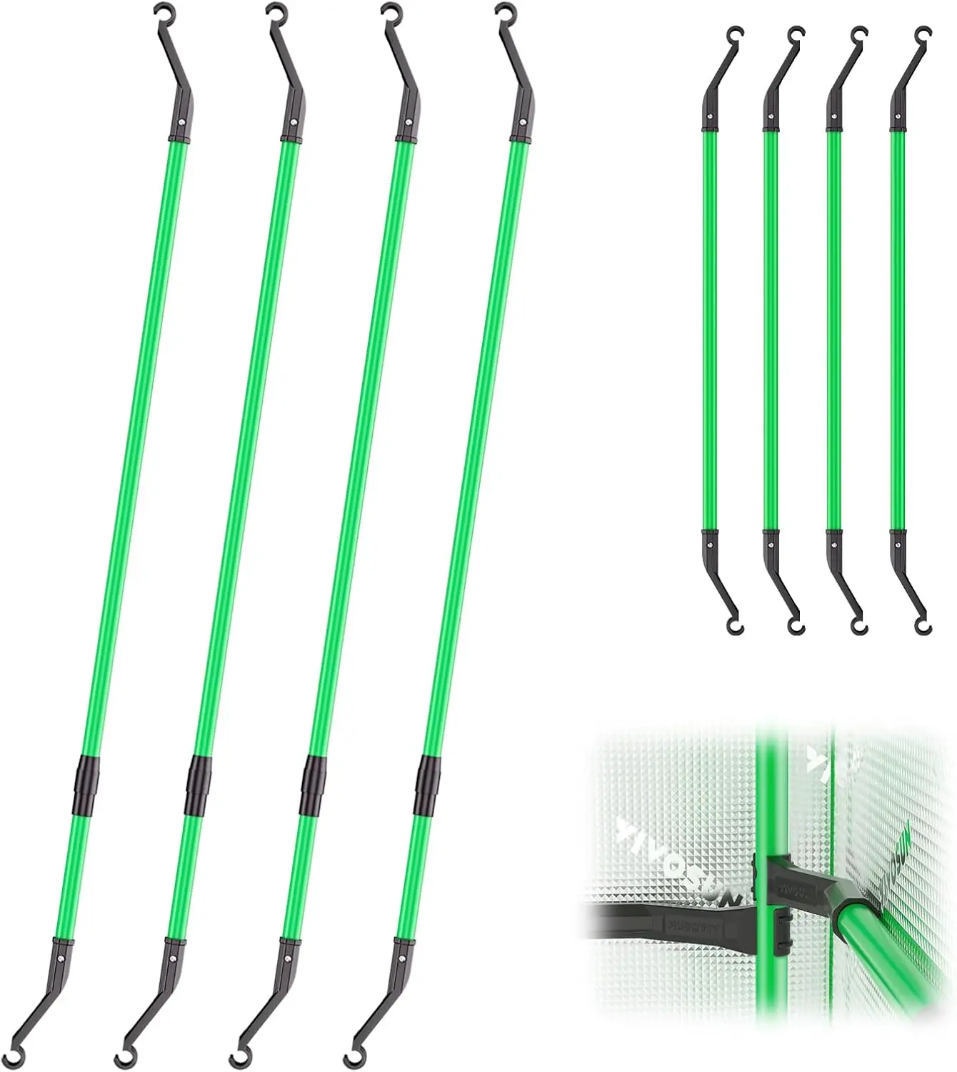 VIVOSUN Grow Tent High CFM Kit, Green Pole Range of 24"-48", Suitable for 2'x2', 3'x3', 4'x2' and 4'x4'Grow Tent, 4-Pack VIVOSUN Grow Tent High CFM Kit, Green Pole Range of 24"-48", Suitable for 2'x2', 3'x3', 4'x2' and 4'x4'Grow Tent, 4-Pack