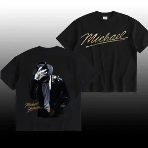 100 Percent Cotton Casual Streetwear Style T-Shirt Michael Jackson Dance Pose And Signature Design Summer Wear Gift For Music Fans And Fashion Lovers # Michael Jackson # Jaafar Jackson # biopic # music legend