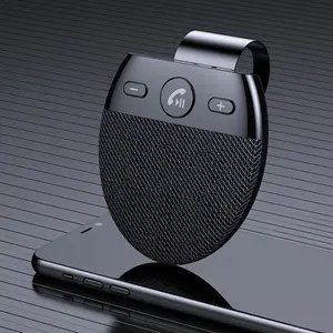 V5.0 wireless car speaker for mobile phones, enabling hands-free calling in the car. This hands-free speaker is suitable for car sun visors, has a microphone function, can be used as a music player, and turns on automatically