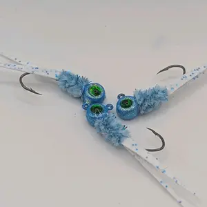 3 1/16 oz Split Tail Crappie Jigs Holo Monkey Milk