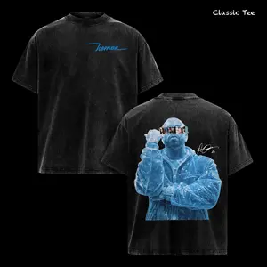 Drake Freeze The World Vintage Washed Tee, The Iceman 2026 Rap Album Inspired Streetwear, Blue Ice Back Graphic Print, Oversized Heavyweight Cotton Urban T-Shirt, Unisex Hip Hop Casual Gift