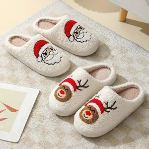 Women's Fashion Non - Slip Christmas Slippers - Cozy Fluffy Close Toe Valentine's Day House Shoes for Wife
