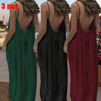 3pcs Dark Green/black/Burgundy  