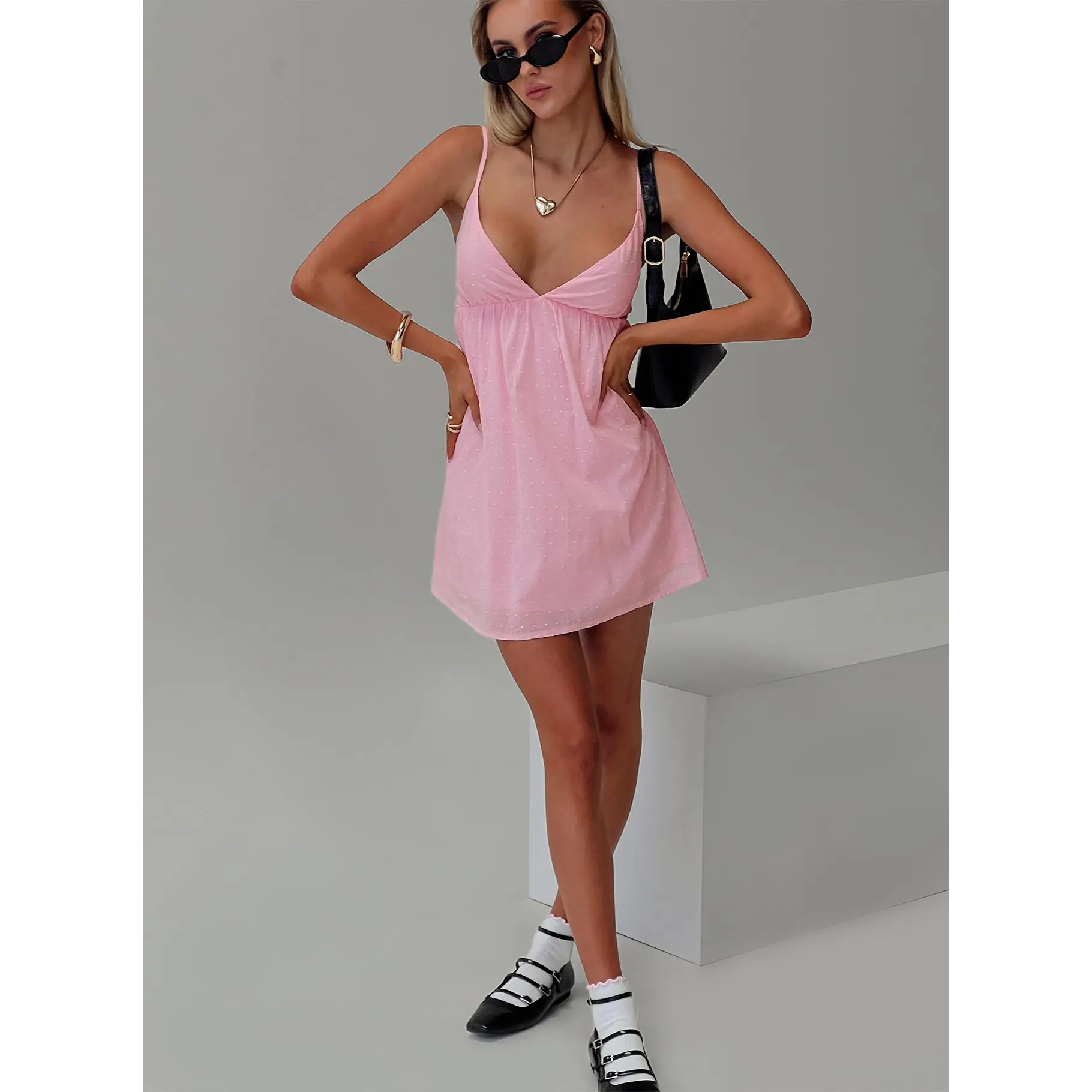 knee length dresses for ladies Poise Mini Dress White